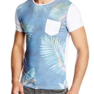 Tshirt Męski Model 17162 Blue/White - YourNewStyle