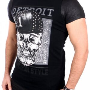 Tshirt Męski Model 17168 Black - YourNewStyle