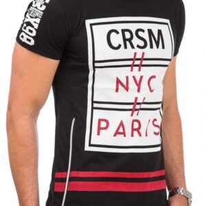 Tshirt Męski Model 17188 Black - YourNewStyle