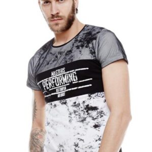 Tshirt Męski Model 17191 Black/White - YourNewStyle