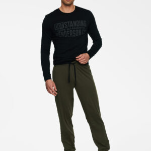 Piżama Męska Model Badge 40040-99X Black/Khaki - Henderson