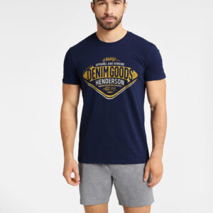 Piżama Męska Model Fact 40673-59X Navy Melange - Henderson