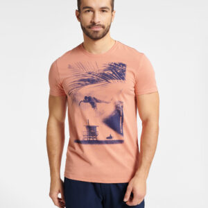 Piżama Męska Model Fearless 40685-24X Brzoskwinia/Navy - Henderson