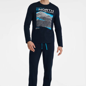 Piżama Męska Model Icicle 40953-59X Navy - Henderson